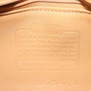 Coach Shoulder Bag Leather Beige Silver Auth am9021-12