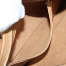 Coach Shoulder Bag Leather Beige Silver Auth am9021-16