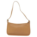 Coach Shoulder Bag Leather Beige Silver Auth am9021-3