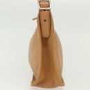 Coach Shoulder Bag Leather Beige Silver Auth am9021-4