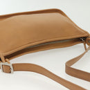 Coach Shoulder Bag Leather Beige Silver Auth am9021-6