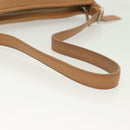 Coach Shoulder Bag Leather Beige Silver Auth am9021-7