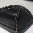 Coach Hand Bag Leather Canvas White Silver Auth am9022-10