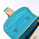 Coach Hand Bag Leather Canvas White Silver Auth am9022-17