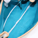 Coach Hand Bag Leather Canvas White Silver Auth am9022-19