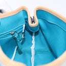 Coach Hand Bag Leather Canvas White Silver Auth am9022-20