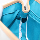 Coach Hand Bag Leather Canvas White Silver Auth am9022-21