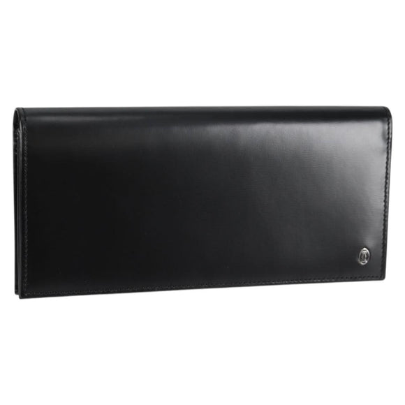 CARTIER Long Wallet Leather Black Auth am9023V