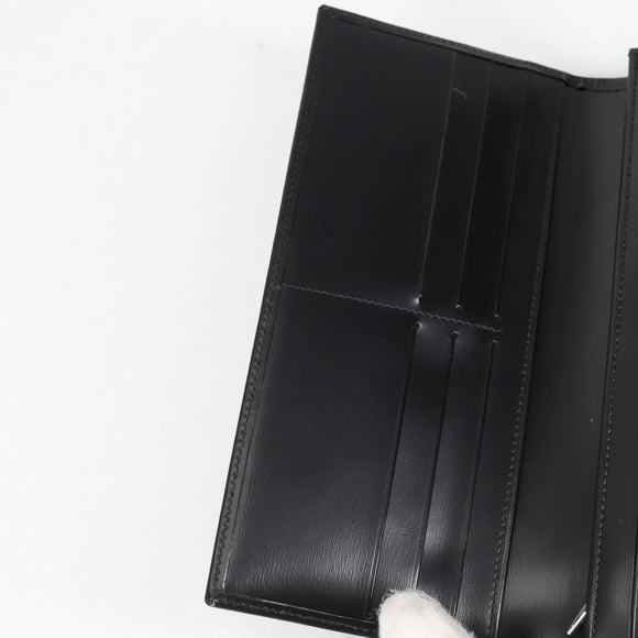 CARTIER Long Wallet Leather Black Auth am9023V