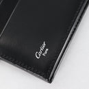 CARTIER Long Wallet Leather Black Auth am9023V-8