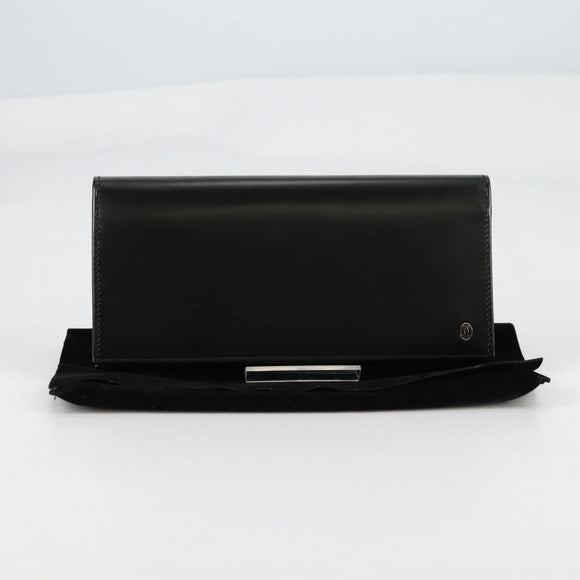 CARTIER Long Wallet Leather Black Auth am9023V