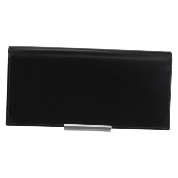 CARTIER Long Wallet Leather Black Auth am9023V