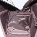 BURBERRY Nova Check Hand Bag Canvas Beige Silver Auth am9025V-18