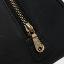 MCM Logogram Vicetos Boston Bag PVC Black Gold Auth am9026-10