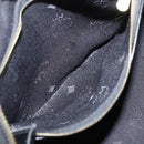 MCM Logogram Vicetos Boston Bag PVC Black Gold Auth am9026-19