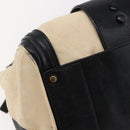Chloe Alice Hand Bag Leather 2way Beige Black gold Auth am9028-11