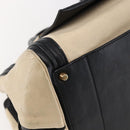 Chloe Alice Hand Bag Leather 2way Beige Black gold Auth am9028-13