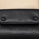 Chloe Alice Hand Bag Leather 2way Beige Black gold Auth am9028-14