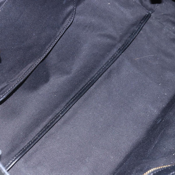 Chloe Alice Hand Bag Leather 2way Beige Black gold Auth am9028