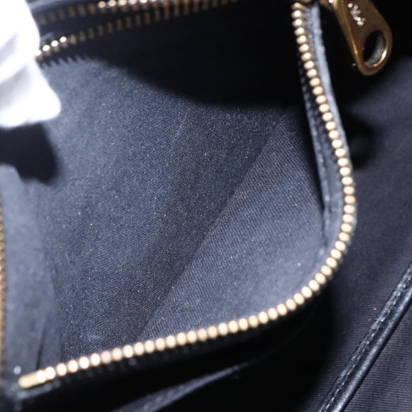 Chloe Alice Hand Bag Leather 2way Beige Black gold Auth am9028