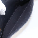 Chloe Alice Hand Bag Leather 2way Beige Black gold Auth am9028-23