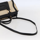 Chloe Alice Hand Bag Leather 2way Beige Black gold Auth am9028-7