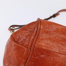 Chloe Etel Hand Bag Leather 2way Orange Gold Auth am9029-12