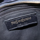 SAINT LAURENT Cavas Chic Hand Bag Leather 2way Black Gold Auth am9031-20