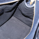 SAINT LAURENT Cavas Chic Hand Bag Leather 2way Black Gold Auth am9031-21