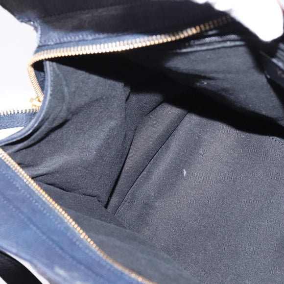 SAINT LAURENT Cavas Chic Hand Bag Leather 2way Black Gold Auth am9031