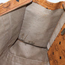 MCM Logogram Vicetos Tote Bag PVC Leather Brown Gold Auth am9032-17