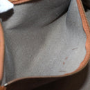 MCM Logogram Vicetos Tote Bag PVC Leather Brown Gold Auth am9032-19