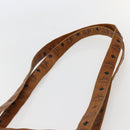 MCM Logogram Vicetos Tote Bag PVC Leather Brown Gold Auth am9032-8