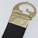 GUCCI Belt Leather Outlet Turquoise Blue Auth am9038-10