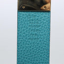 GUCCI Belt Leather Outlet Turquoise Blue Auth am9038-11