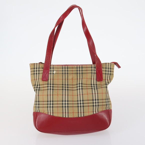 BURBERRY Nova Check Shoulder Bag Canvas 2Set Navy Beige Auth am9041