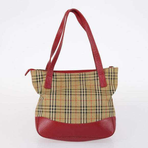 BURBERRY Nova Check Shoulder Bag Canvas 2Set Navy Beige Auth am9041