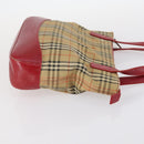 BURBERRY Nova Check Shoulder Bag Canvas 2Set Navy Beige Auth am9041-12