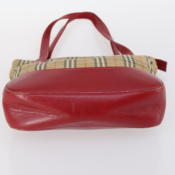 BURBERRY Nova Check Shoulder Bag Canvas 2Set Navy Beige Auth am9041