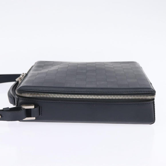 LOUIS VUITTON Damie Grasset Blues CD Case Shoulder Bag Black M92157 Auth am9043