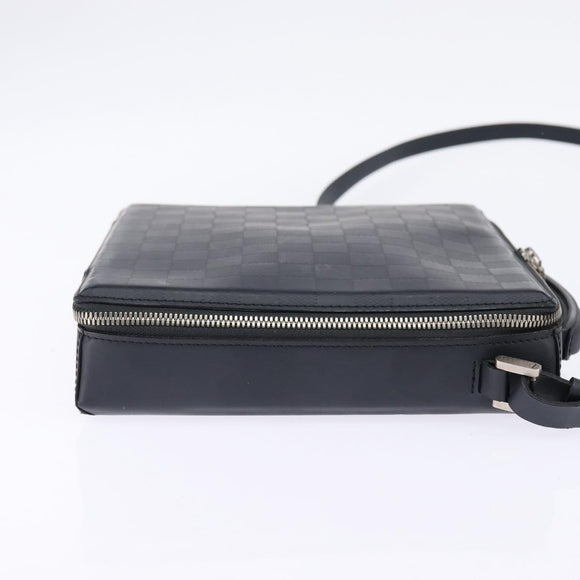 LOUIS VUITTON Damie Grasset Blues CD Case Shoulder Bag Black M92157 Auth am9043