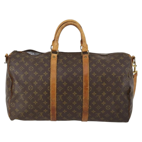 LOUIS VUITTON Monogram Keepall Bandouliere 50 Hand Bag M41416 LV Auth am9045
