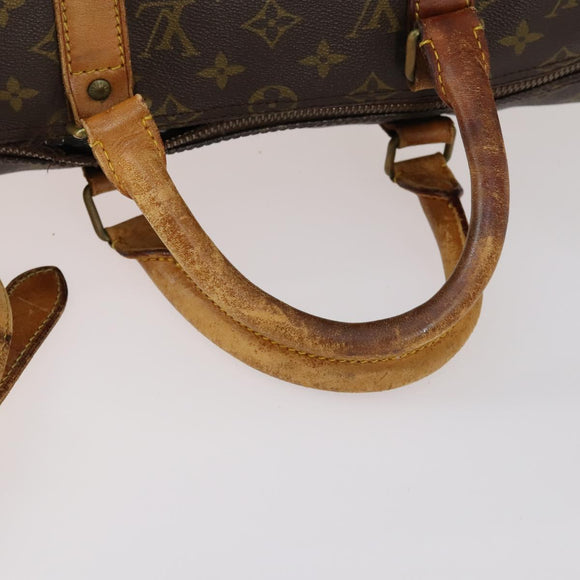LOUIS VUITTON Monogram Keepall Bandouliere 50 Hand Bag M41416 LV Auth am9045
