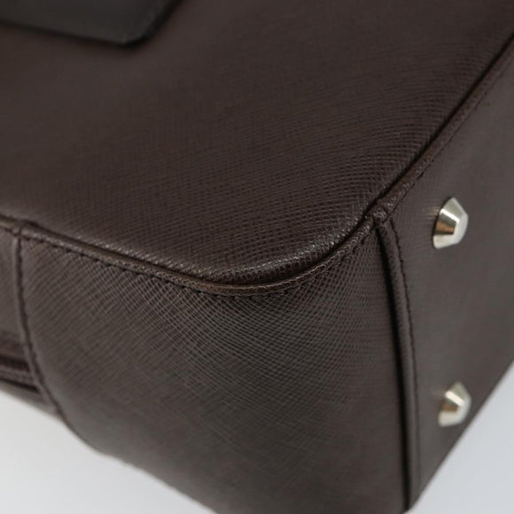 BURBERRY Handtasche Leder Braun Silber Original am9046