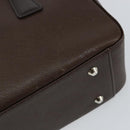 BURBERRY Hand Bag Leather Brown Silver Auth am9046-10