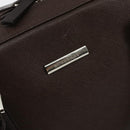 BURBERRY Hand Bag Leather Brown Silver Auth am9046-17