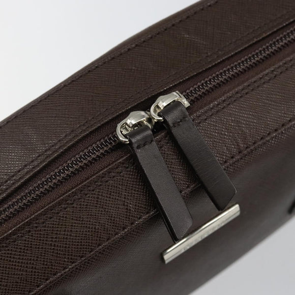 BURBERRY Handtasche Leder Braun Silber Original am9046