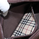 BURBERRY Handtasche Leder Braun Silber Original am9046-21
