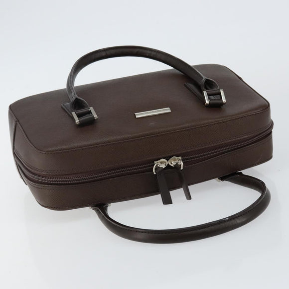 BURBERRY Handtasche Leder Braun Silber Original am9046