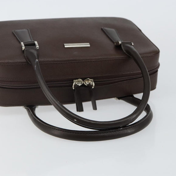 BURBERRY Handtasche Leder Braun Silber Original am9046